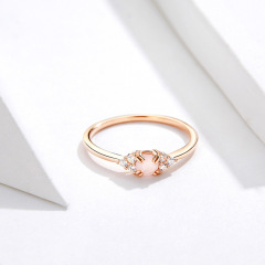 925 sterling silver factory original design rose gold opal European and American style temperament women universal ring jewelry