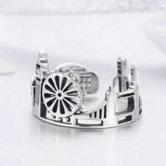 925 sterling silver factory original design sky city European and American style temperament women universal ring jewelry