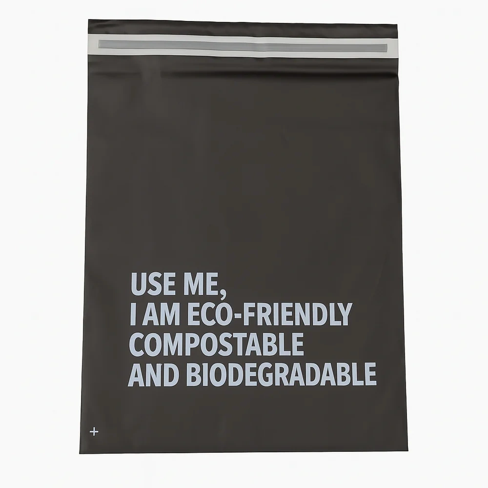 Compostable Mailing Satchels-Black 190x250mm
