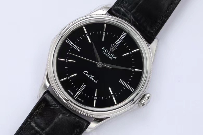 Rolex Watch 5A Quality 3132 Movement 904L Steel Cow Leather 39mm Cellini Watch