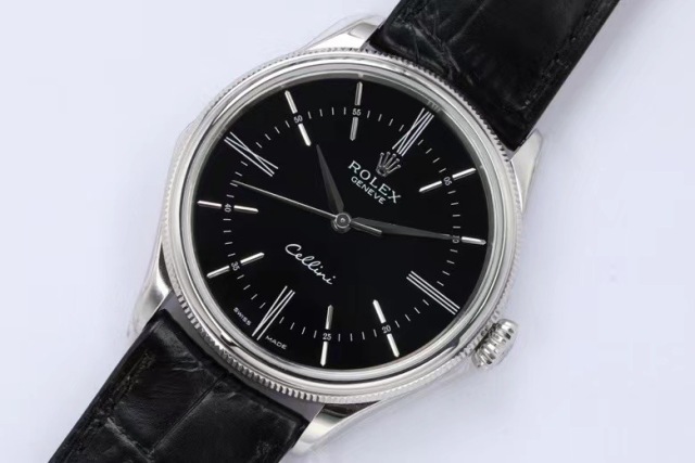 Rolex Watch 5A Quality 3132 Movement 904L Steel Cow Leather 39mm Cellini Watch
