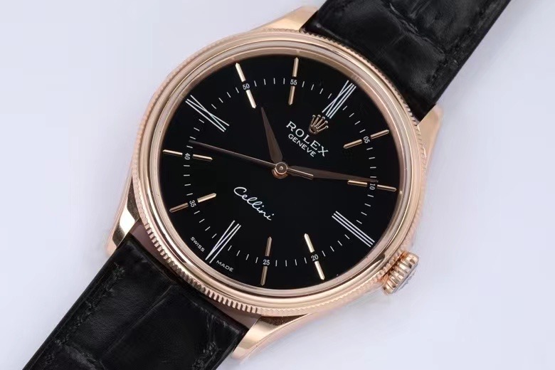 Rolex Watch 5A Quality 3132 Movement 904L Steel Cow Leather 39mm Cellini Watch