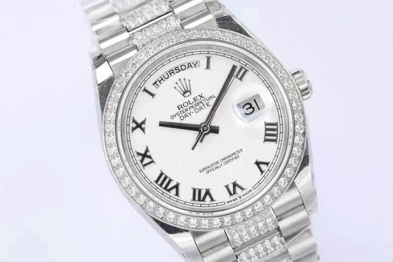 Rolex Watch 5A Quality 3255 Movement With Diamond 904L Steel 36mm Daydate Watch