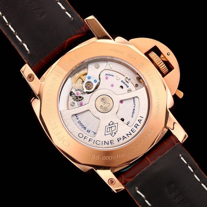 Panerai Watch 5A Quality P9001 Movement Gold Case 44mm Noob Factory Luminor Watch PAM393