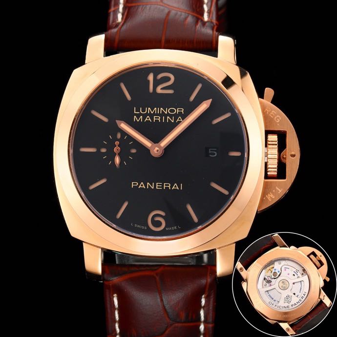 Panerai Watch 5A Quality P9001 Movement Gold Case 44mm Noob Factory Luminor Watch PAM393