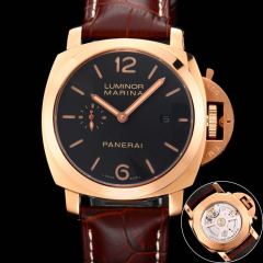 Panerai Watch 5A Quality P9001 Movement Gold Case 44mm Noob Factory Luminor Watch PAM393