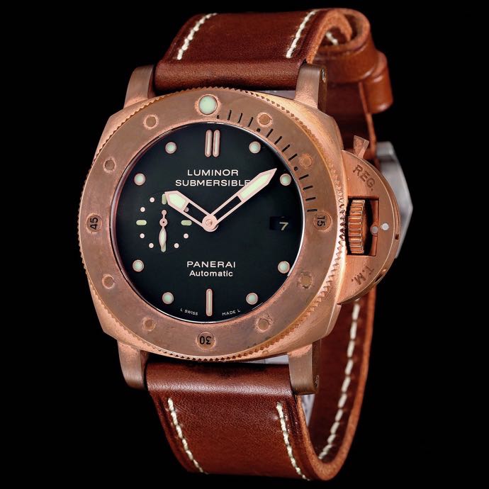 Panerai Watch 5A Quality P9002 Movement Bronze Case 47mm Noob Factory Luminor Watch PAM382