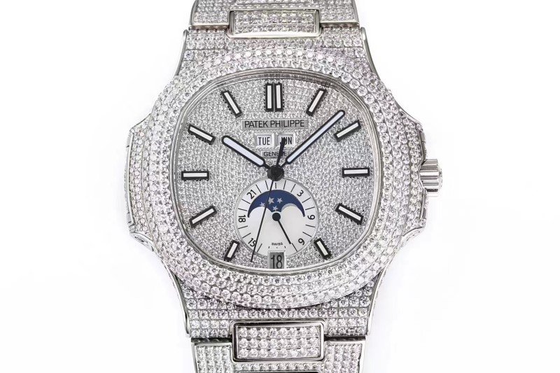 Patek Philippe PP Watch Best Quality 324 Full Function Diamond Movement 40mm Nautilus