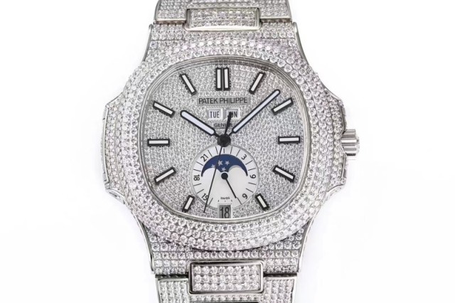 Patek Philippe PP Watch Best Quality 324 Full Function Diamond Movement 40mm Nautilus