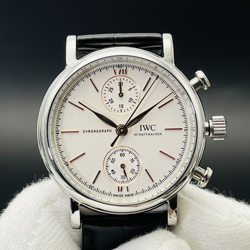 IWC Schaffhausen Watch 7750 Timing Function Movement 39mm Portofino Watch