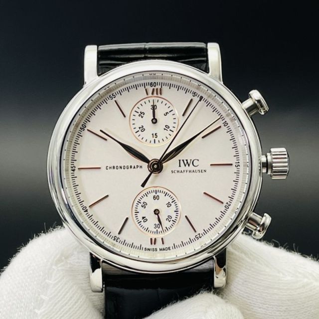 IWC Schaffhausen Watch 7750 Timing Function Movement 39mm Portofino Watch