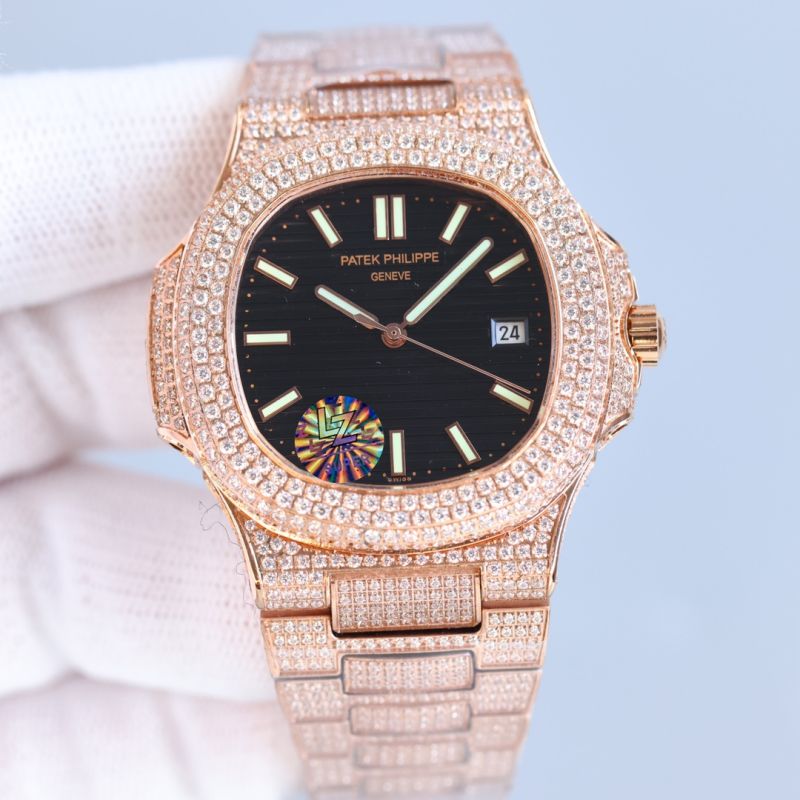 Patek Philippe PP Watch Best Quality 324 Full Function Movement Full  Diamond 40mm Nautilus Watch
