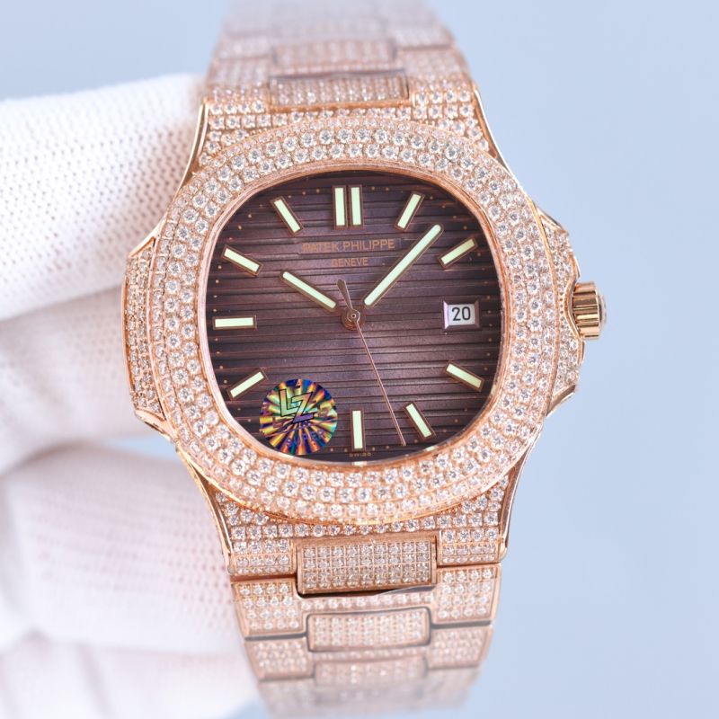 Patek Philippe PP Watch Best Quality 324 Full Function Movement Full  Diamond 40mm Nautilus Watch