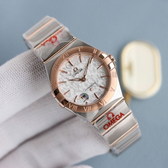 Omega Watch 5A Quality Quartz Ronda Movement 316L Steel 28mm Constellation Lady Watch
