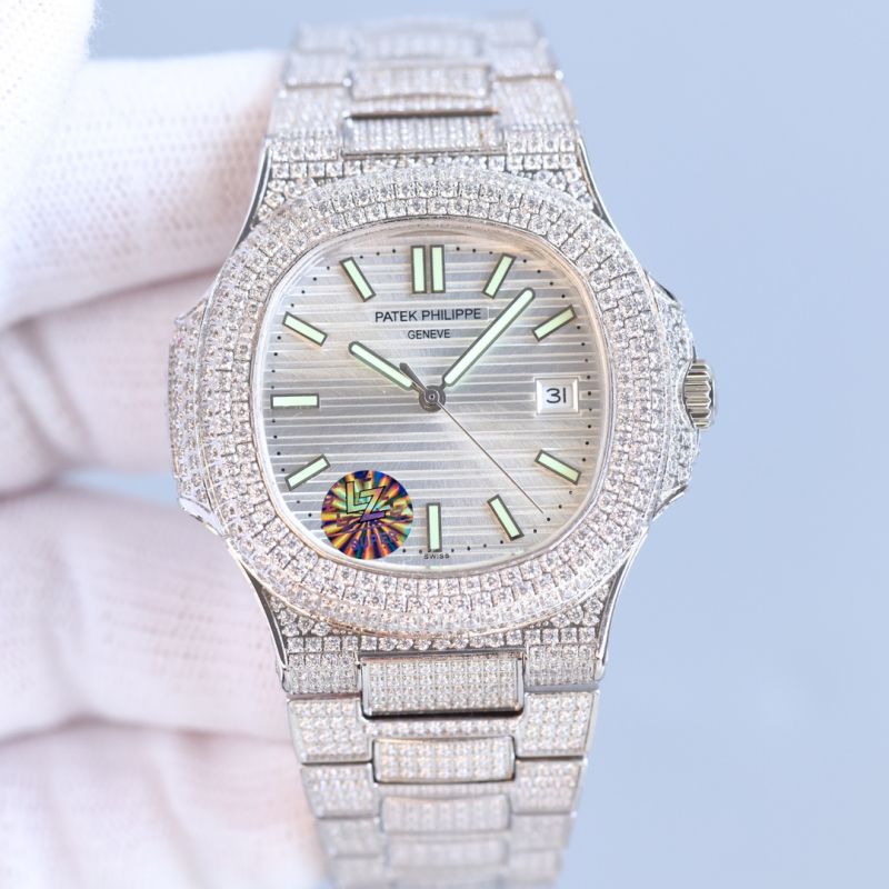 Patek Philippe PP Watch Best Quality 324 Full Function Movement Full  Diamond 40mm Nautilus Watch