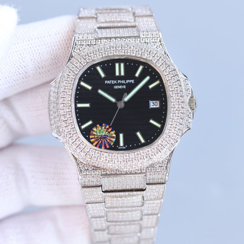Patek Philippe PP Watch Best Quality 324 Full Function Movement Full  Diamond 40mm Nautilus Watch