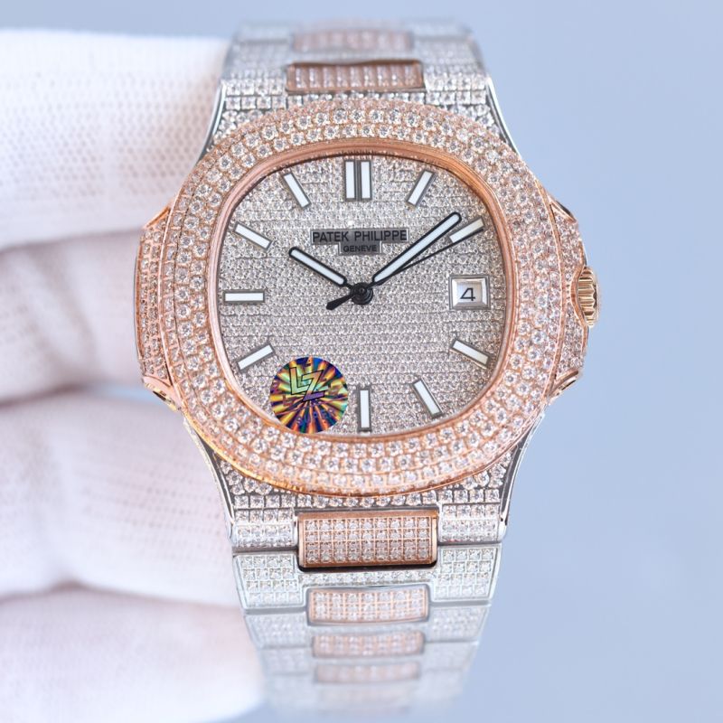 Patek Philippe PP Watch Best Quality 324 Full Function Movement Full  Diamond 40mm Nautilus Watch