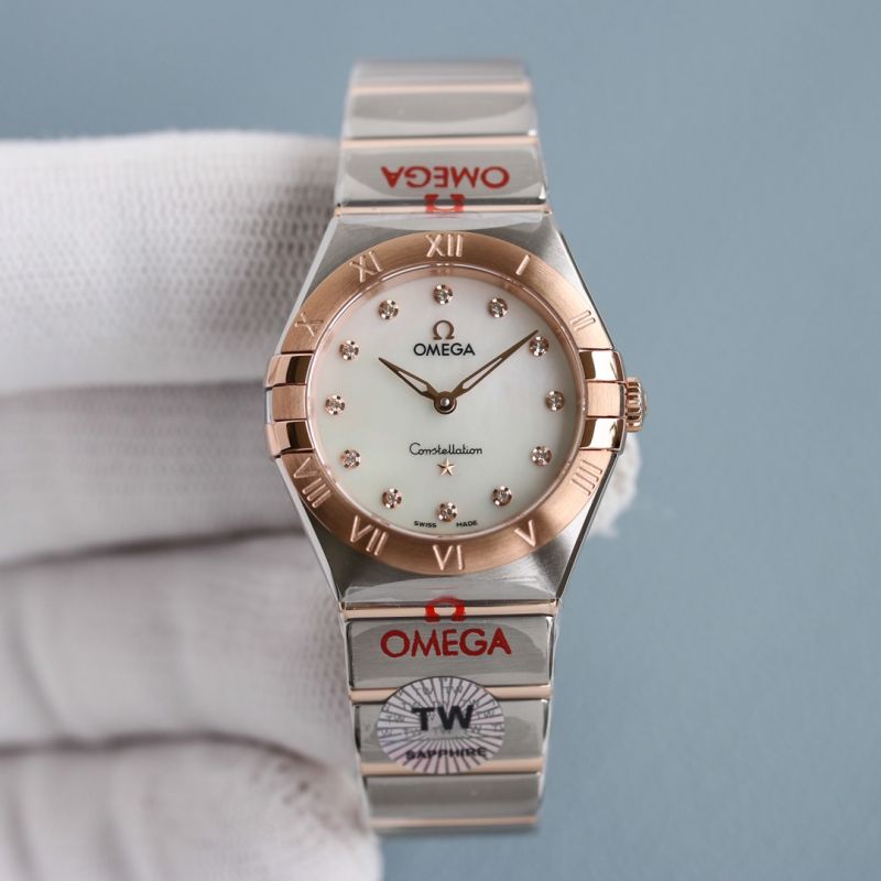 Omega Watch 5A Quality Quartz Ronda Movement 316L Steel 28mm Constellation Lady Watch