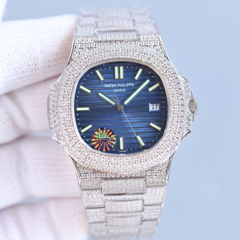 Patek Philippe PP Watch Best Quality 324 Full Function Movement Full  Diamond 40mm Nautilus Watch