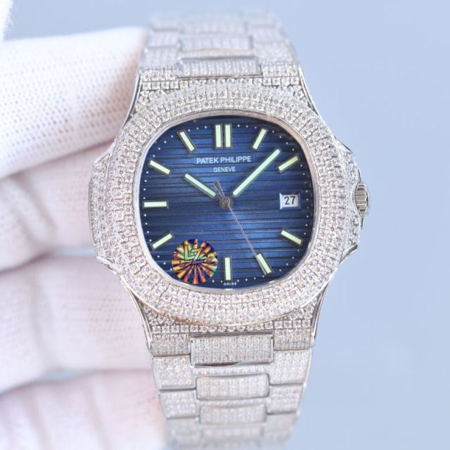 Patek Philippe PP Watch Best Quality 324 Full Function Movement Full  Diamond 40mm Nautilus Watch