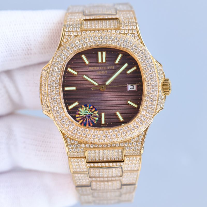 Patek Philippe PP Watch Best Quality 324 Full Function Movement Full  Diamond 40mm Nautilus Watch
