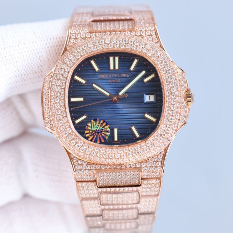 Patek Philippe PP Watch Best Quality 324 Full Function Movement Full  Diamond 40mm Nautilus Watch