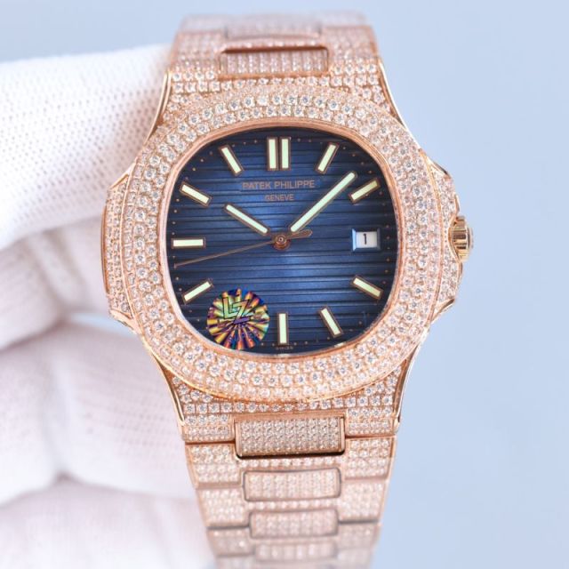 Patek Philippe PP Watch Best Quality 324 Full Function Movement Full  Diamond 40mm Nautilus Watch