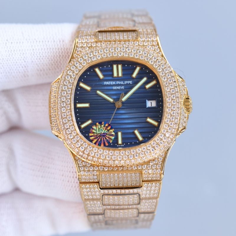 Patek Philippe PP Watch Best Quality 324 Full Function Movement Full  Diamond 40mm Nautilus Watch