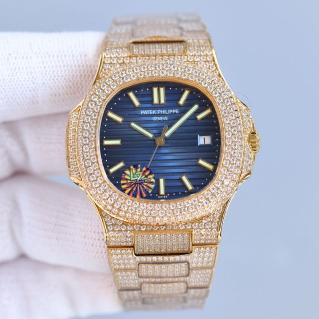 Patek Philippe PP Watch Best Quality 324 Full Function Movement Full  Diamond 40mm Nautilus Watch
