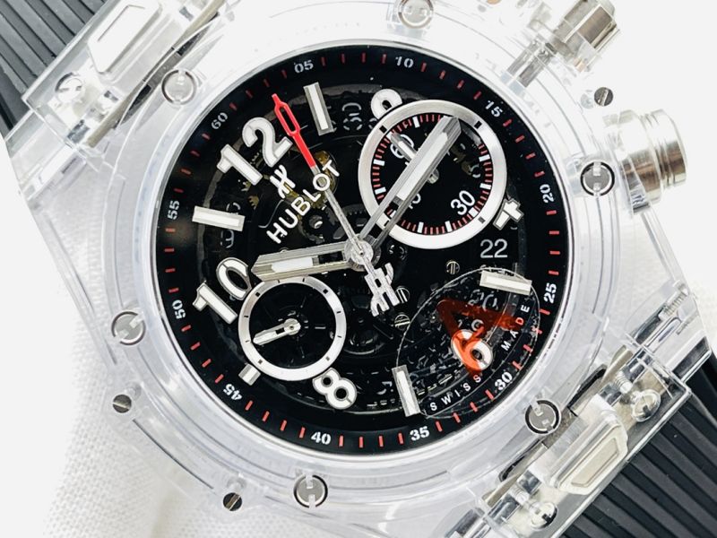 Hublot Watch 5A Quality HUB1240 Timing Movement Transparent case 45mm Noob Factory Big Bang Watch