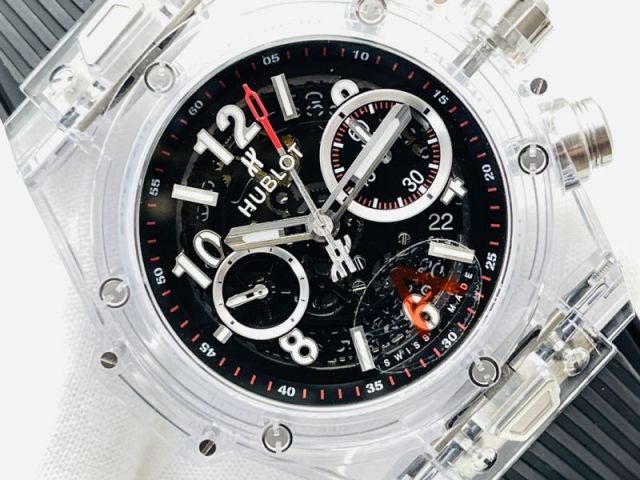 Hublot Watch 5A Quality HUB1240 Timing Movement Transparent case 45mm Noob Factory Big Bang Watch