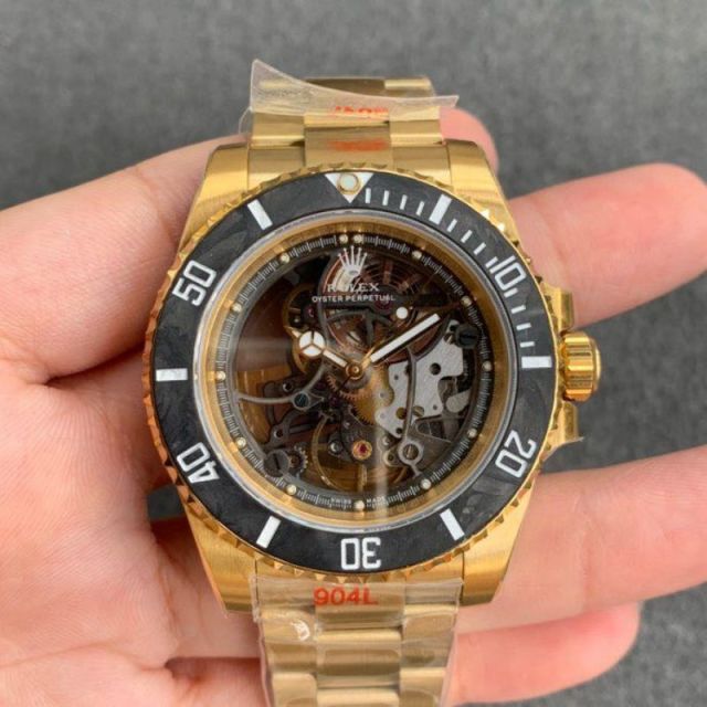 Replica Rolex 5A Quality 3130 Movement Hollowed Out Design 1：1 40mm Noob Factory Submariner Watch