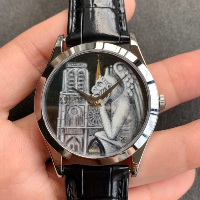 Replica Patek Philippe PP 5A Quality Clone Movement Stainless Steel 1：1 39mm Enamel Watch