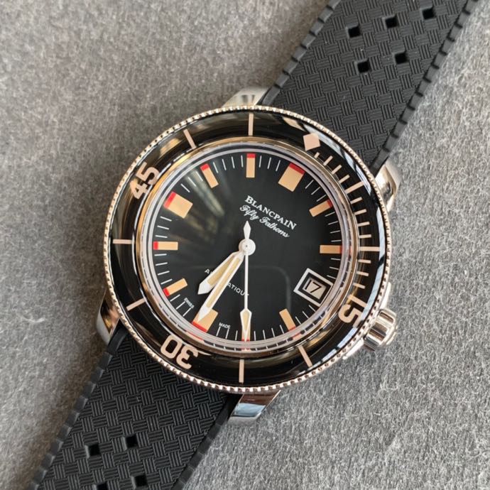 Replica Blancpain 5A Quality A1151 Movement Steel 1：1 40mm ZF Factory Fifty Fathoms Watch