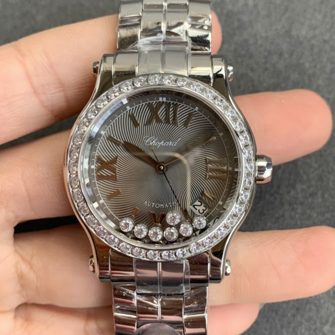 Replica Chopard Watch 5A Quality ETA 2892 Movement Stainless Steel 1：1 36mm Lady Happy Diamond Watch
