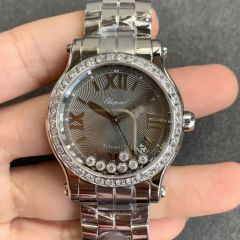 Replica Chopard Watch 5A Quality ETA 2892 Movement Stainless Steel 1：1 36mm Lady Happy Diamond Watch