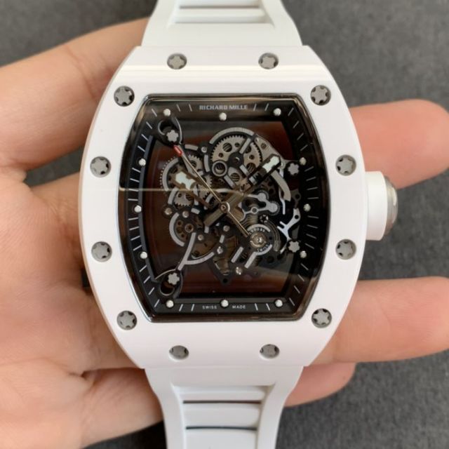 Replica Richard Miller 5A Quality Clone Movement Ceramic Case Skeleton 1：1 42*50mm Noob Factory RM035 Watch