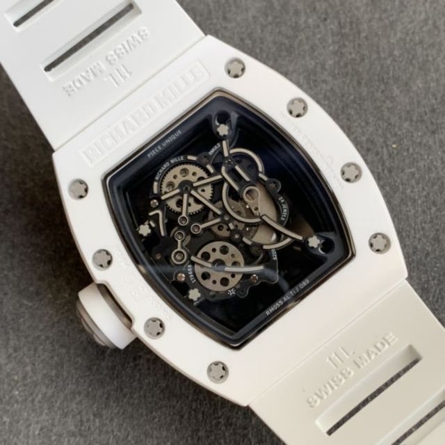 Replica Richard Miller 5A Quality Clone Movement Ceramic Case Skeleton 1：1 42*50mm Noob Factory RM035 Watch