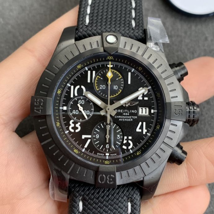 Replica Breitling 5A Quality 7750 Timing Function Movement Titanium Metal 1：1 45mm GF Avenger Watch