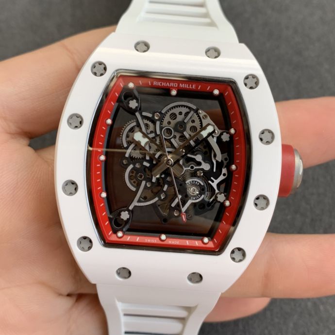 Replica Richard Miller 5A Quality Clone Movement Ceramic Case Skeleton 1：1 42*50mm Noob Factory RM035 Watch