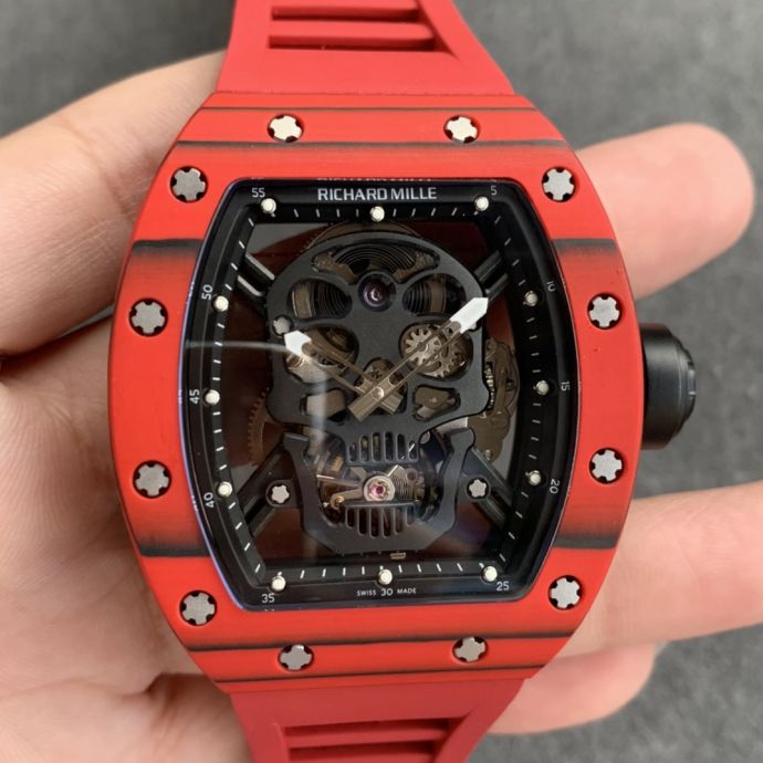 Replica Richard Miller 5A Quality True Tourbillon Movement 1：1 42*50mm Ceramic Case Skeleton KV Factory RM052 Watch