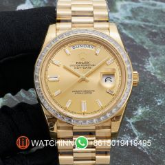 Replica Rolex 5A Quality ETA 2836 Movement 904L Steel 1：1 40mm Noob Factory Day Date Watch