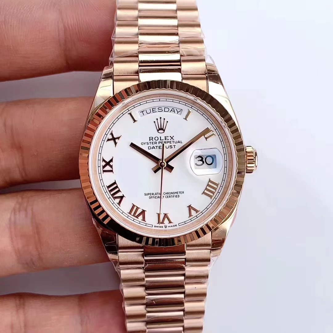 Replica Rolex 5A Quality ETA 2836 Movement 904L Steel 1：1 36mm Noob Factory Day Date Watch