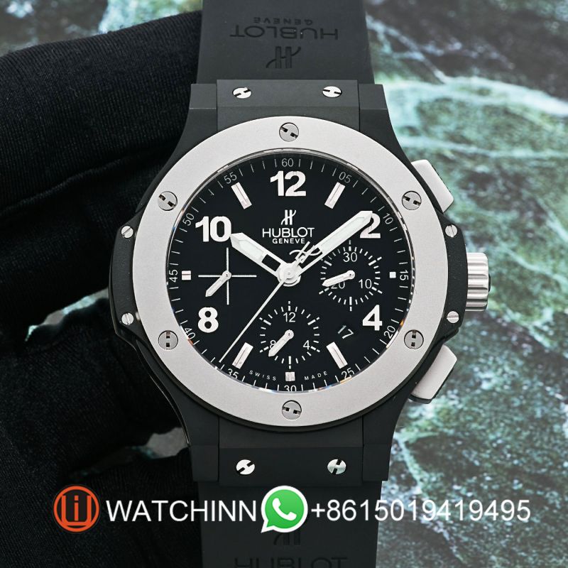 Replica Hublot HB Watch 5A Quality Swiss Clone 4100 Movement Ceramic Case 44mm V6 Factory Big Bang Watch