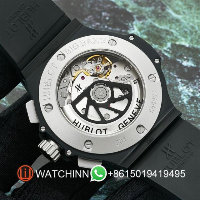 Replica Hublot HB Watch 5A Quality Swiss Clone 4100 Movement Ceramic Case 44mm V6 Factory Big Bang Watch