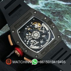 Replica Richard Miller 5A Quality Clone Timing Function Movement 1：1 42*50mm Carbon Fibre Case KV Factory