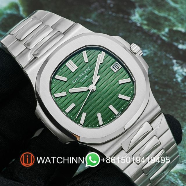 Replica Patek Philippe PP Watch Best Quality 324 Full Function Movement Green Dial 40mm Nautilus Watch