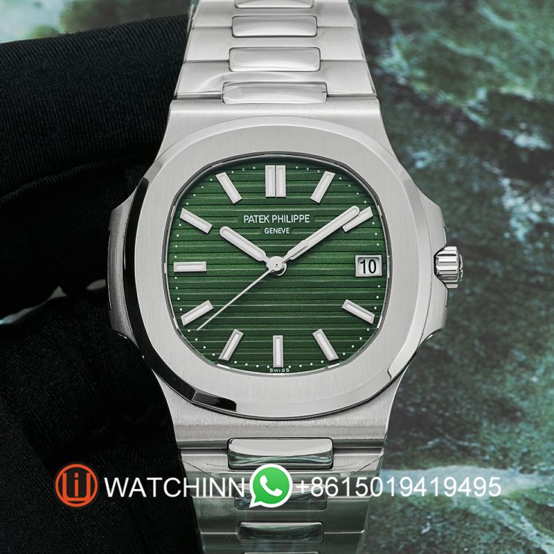 Replica Patek Philippe PP Watch Best Quality 324 Full Function Movement Green Dial 40mm Nautilus Watch