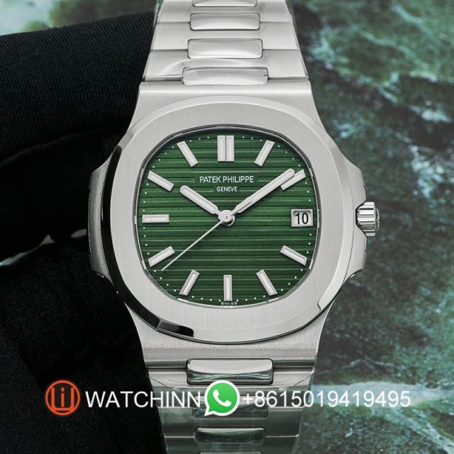 Replica Patek Philippe PP Watch Best Quality 324 Full Function Movement Green Dial 40mm Nautilus Watch