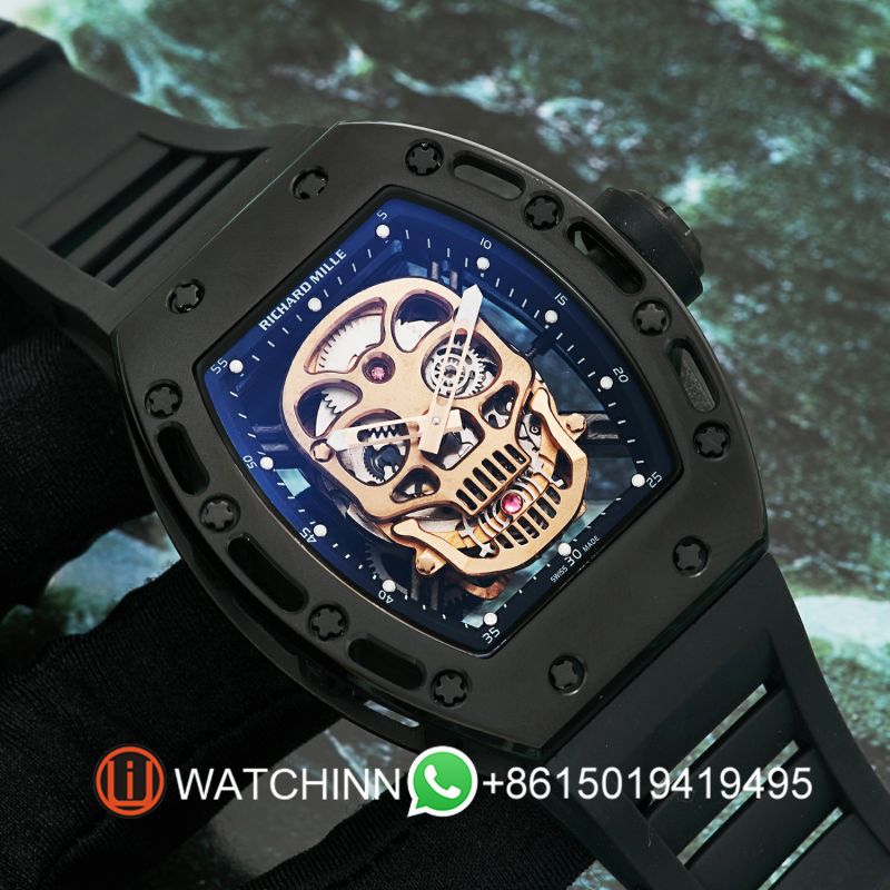 Replica Richard Miller 5A Quality Miyota Movement 1：1 42*50mm Stainless Case Skeleton RM052 Watch